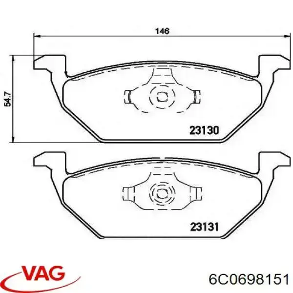 Колодки VAG 6C0698151 цена, от 22.78 USD