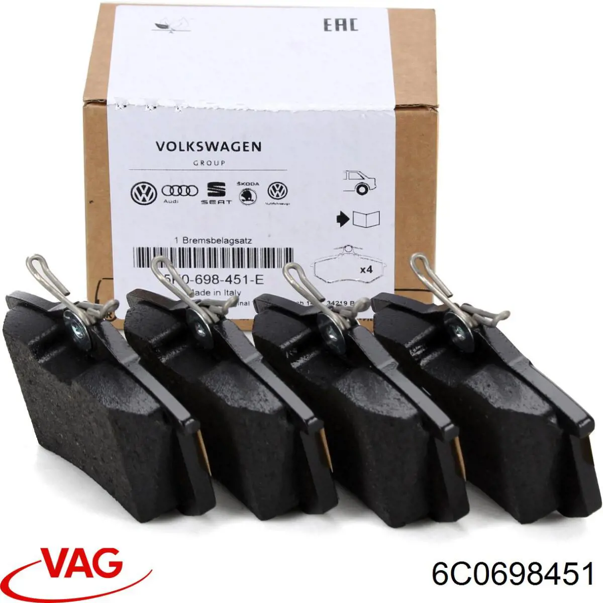 Колодки дисковые  VAG 6C0698451 цена, от 20.97 USD