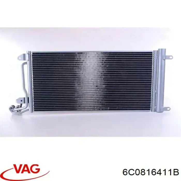 6C0816411B VAG Radiador de aparelho de ar condicionado