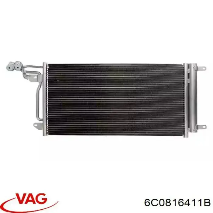 6C0816411B VAG radiador de aparelho de ar condicionado