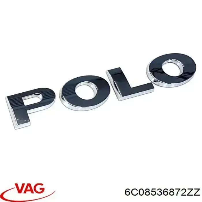 Эмблема крышки багажника (фирменный значок) на Volkswagen Polo V 