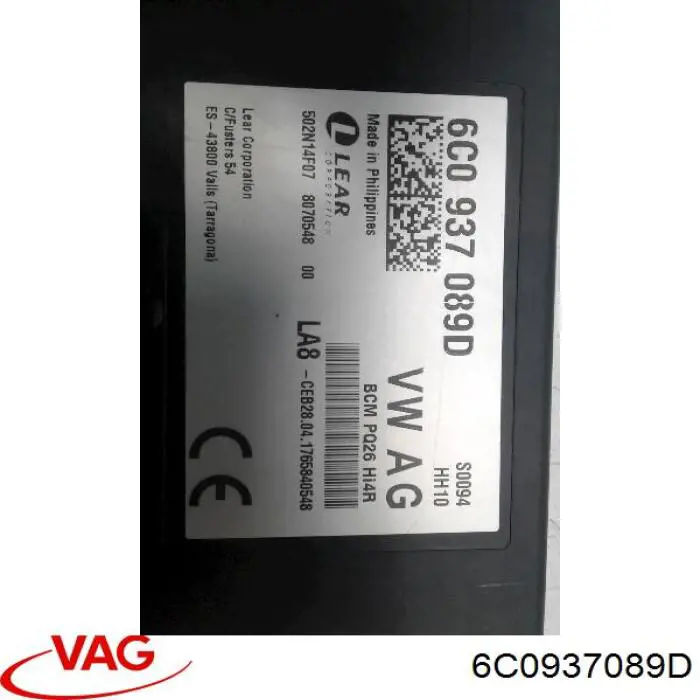 Блок управления комфортом VAG 6C0937089D
