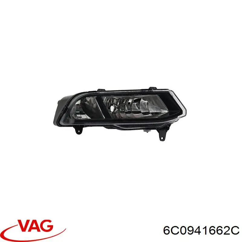 6C0941662C VAG luzes de nevoeiro direitas