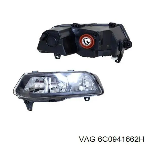 Правая противотуманная фара VAG 6C0941662C