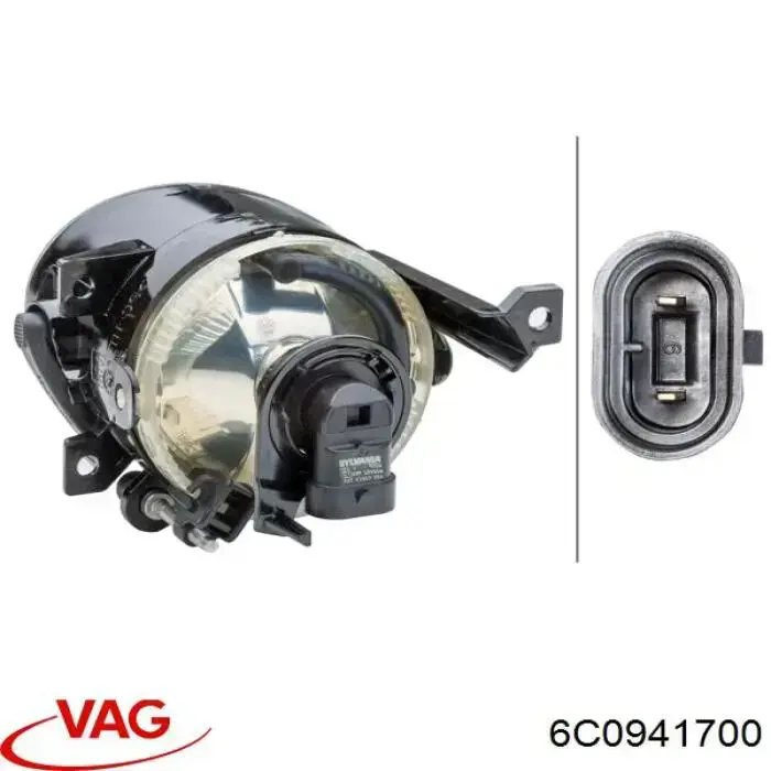 Фара противотуманная, правая VAG 6C0941700 цена, от 52.14 USD