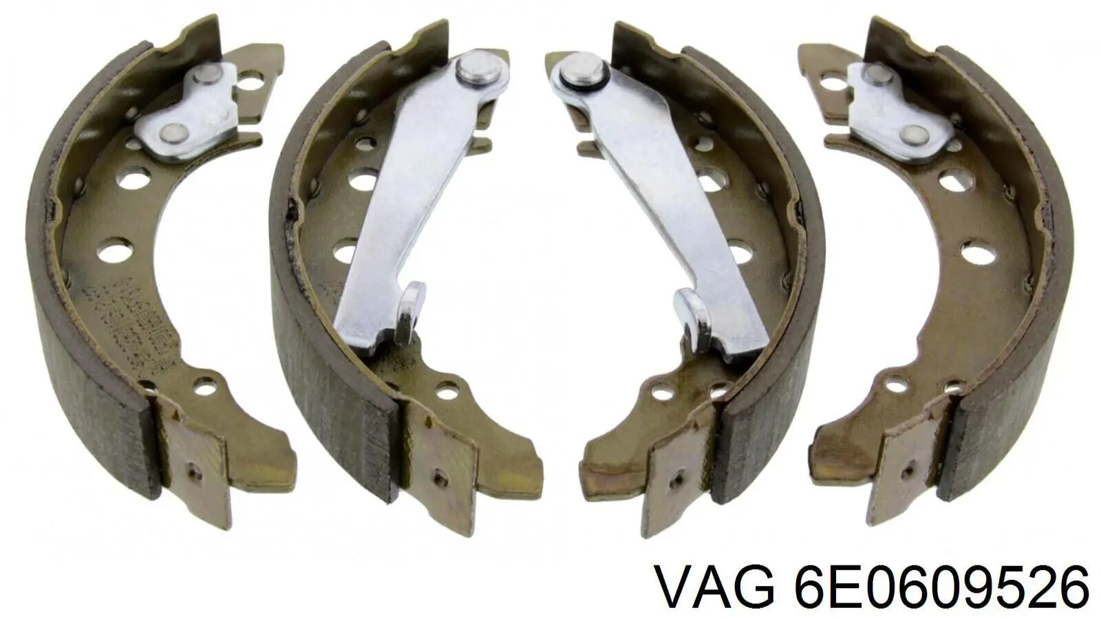 Купить 6E0609526 VAG Задние барабанные тормозные колодки