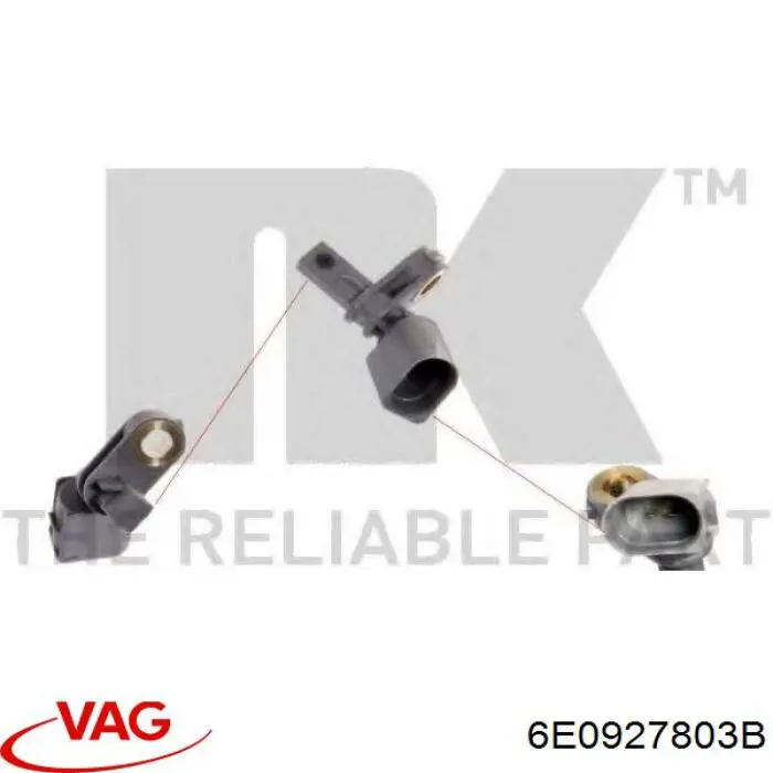 Купить 6E0927803B VAG Датчик ABS передний левый