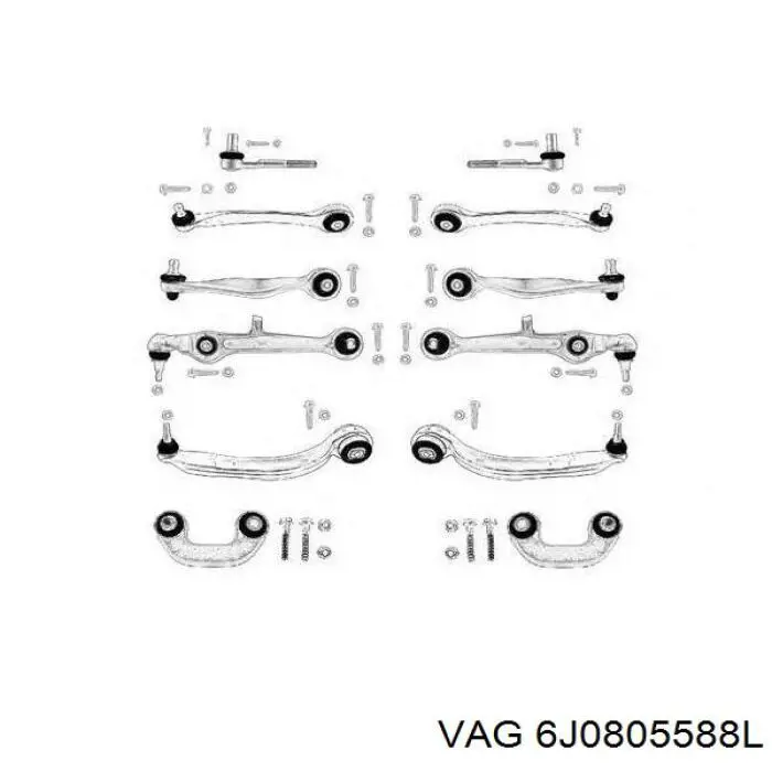 6J0805588L VAG suporte do radiador montado (painel de montagem de fixação das luzes)