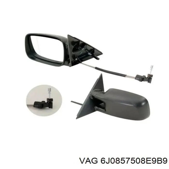 Правое зеркало 6J0857508E9B9 VAG