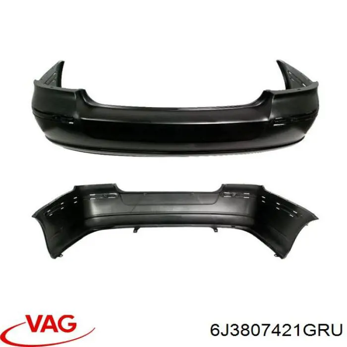 Бампер задний VAG 6J3807421GRU