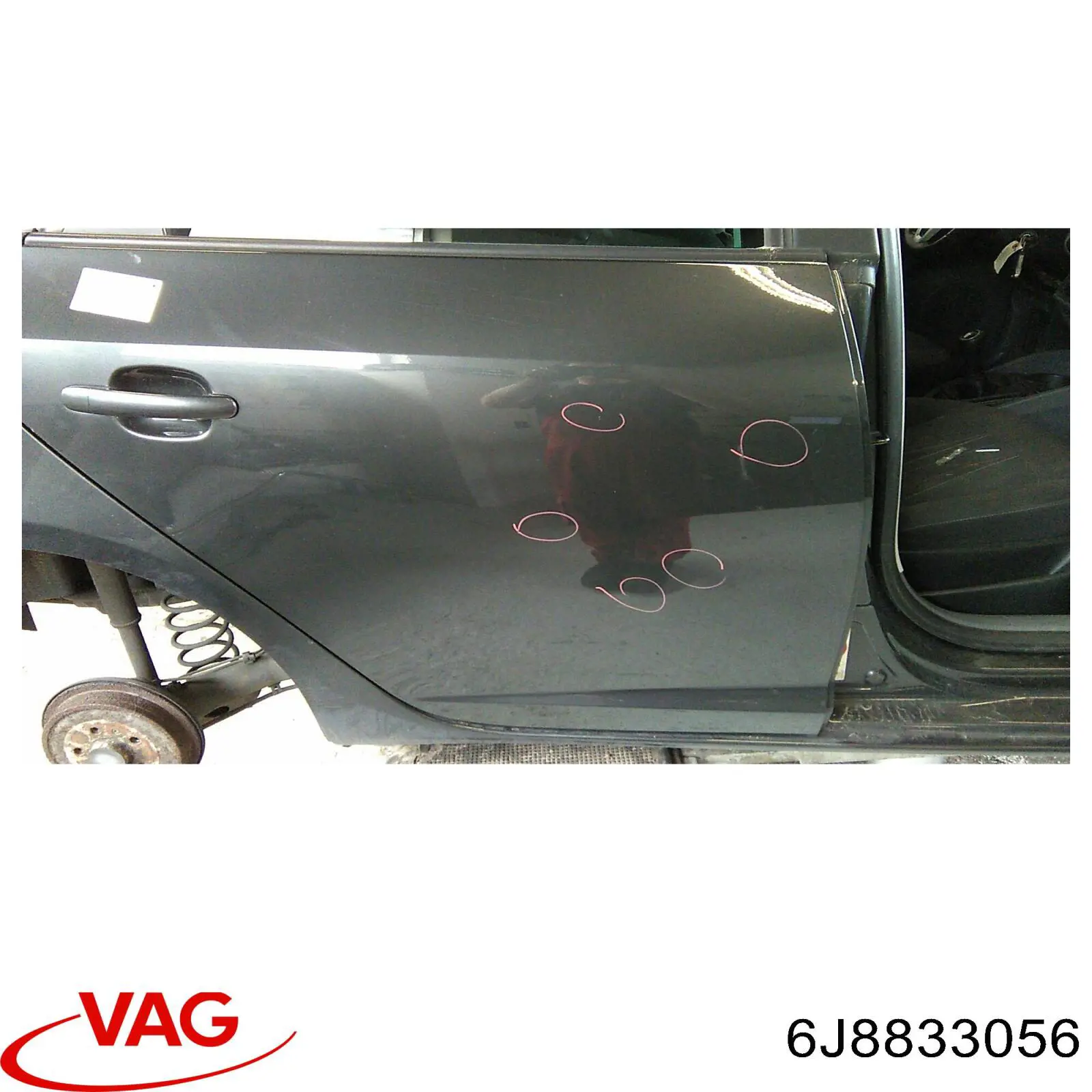 Porta traseira direita para Seat Ibiza (6J8)