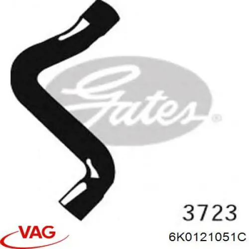 Шланг радиатора, нижний VAG 6K0121051C цена, от 7.30 USD