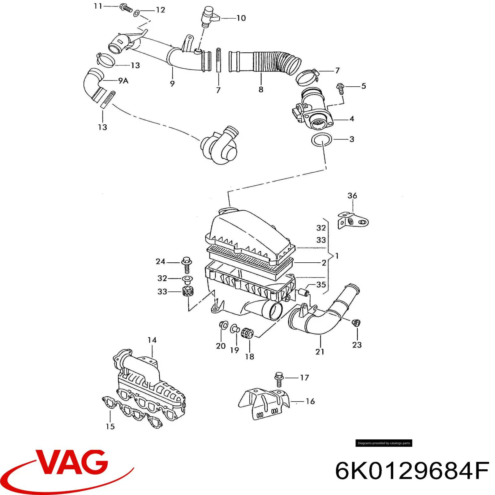  Патрубок воздушный, выход воздушного фильтра Volkswagen Caddy 2