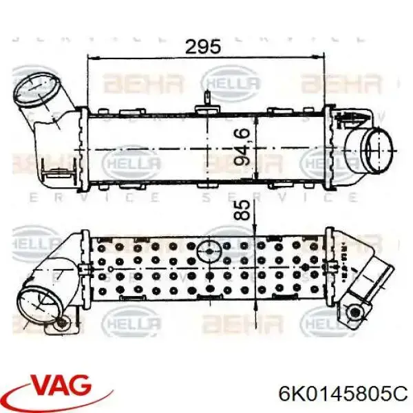 Купить 6K0145805C VAG Интеркулер