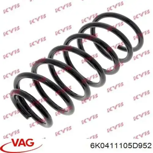 Пружина амортизатора передняя VAG 6K0411105D952 цена, от 36.39 USD