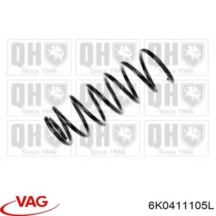 Пружина амортизатора передняя VAG 6K0411105L цена, от 25.71 USD