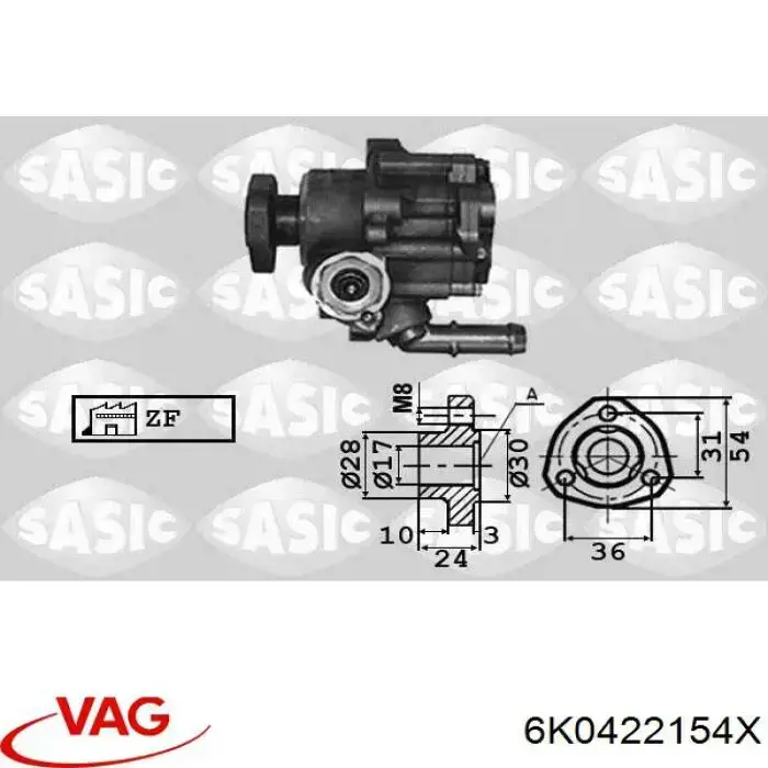 Насос гидравлики VAG 6K0422154X цена, от 98.76 USD