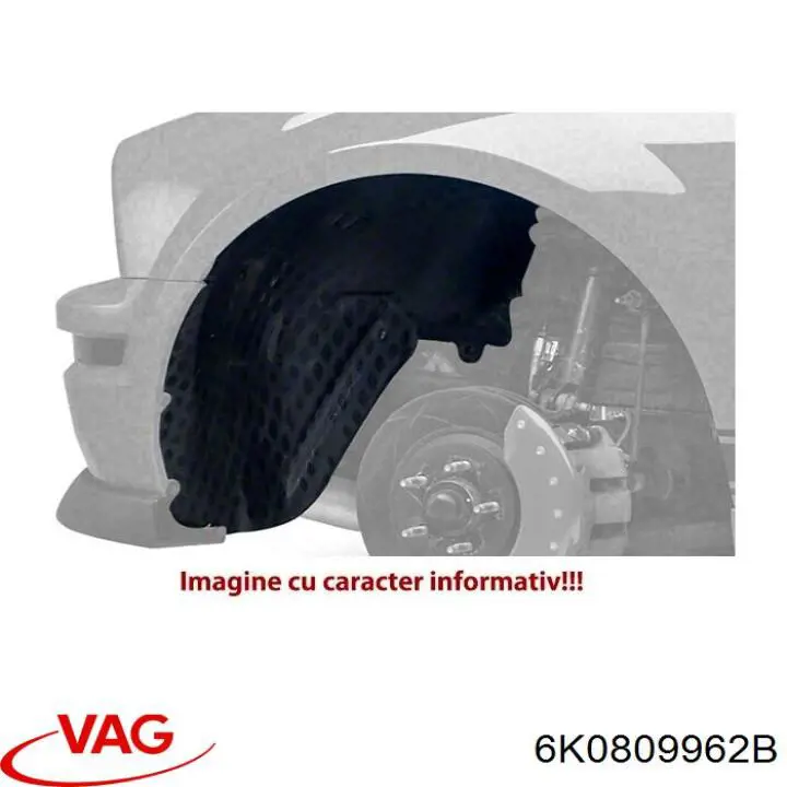Правый подкрылок переднего крыла VAG 6K0809962B цена, от 12.43 USD