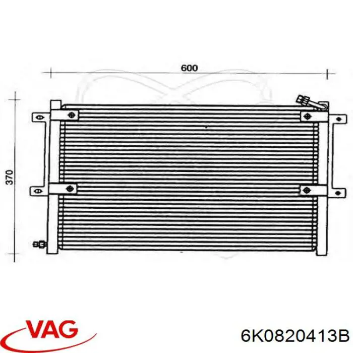 Купить 6K0820413B VAG Радиатор системы охлаждения кондиционера