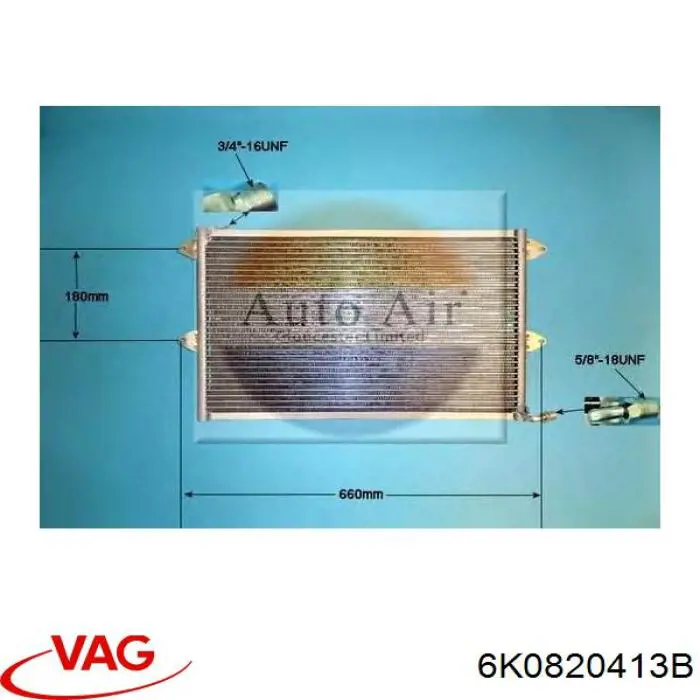 Конденсатор кондиционера VAG 6K0820413B цена, от 75.33 USD