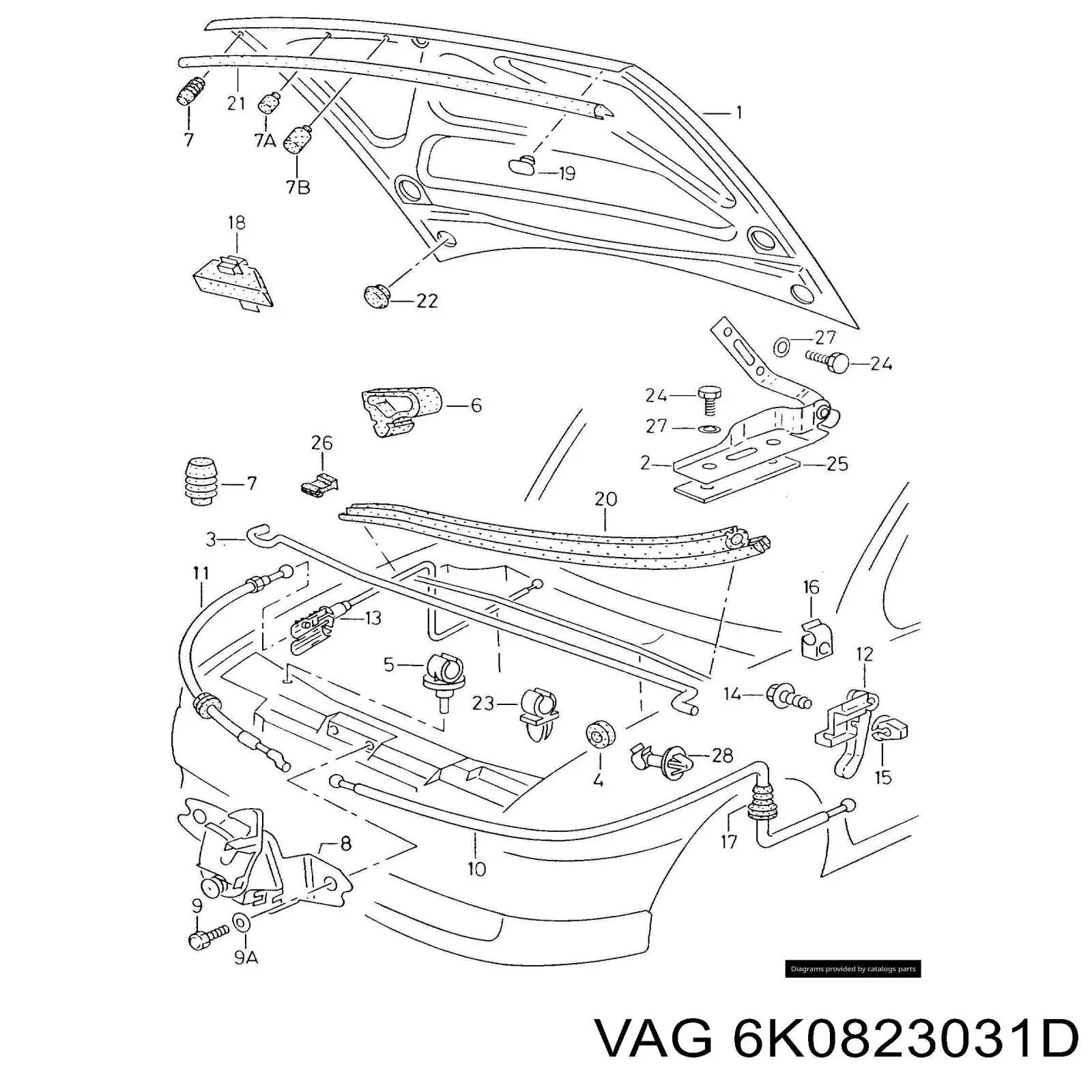 Капот VAG 6K0823031D цена, от 139.88 USD