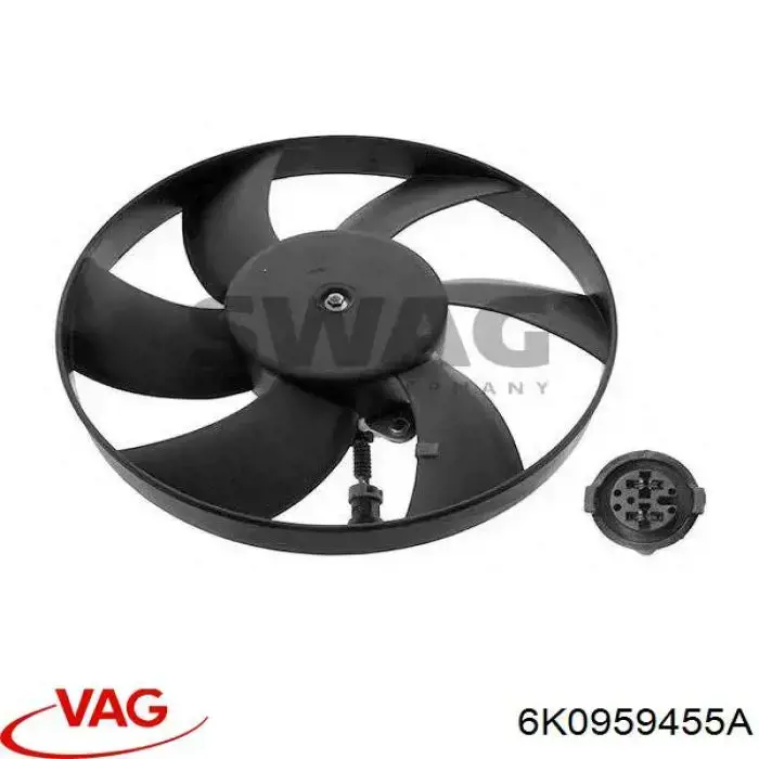 Электровентилятор охлаждения в сборе VAG 6K0959455A цена, от 31.17 USD