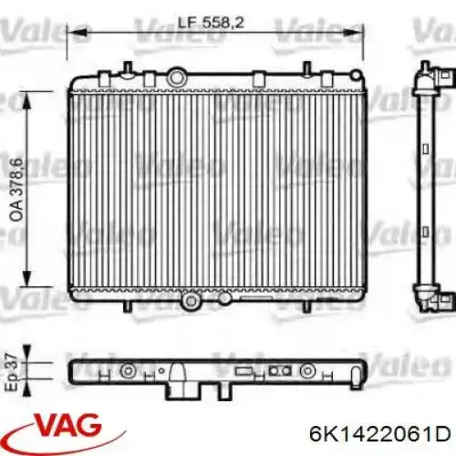 6K1422061D VAG cremalheira da direção