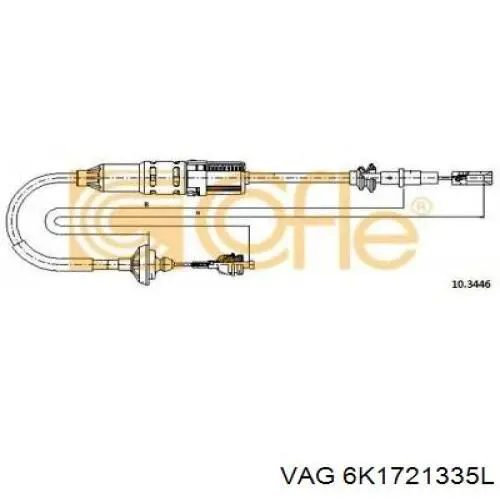 Трос сцепления VAG 6K1721335L цена, от 22.38 USD