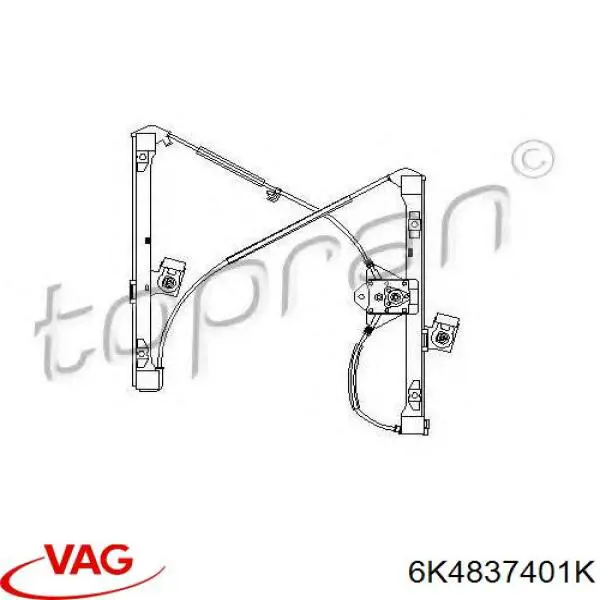 Механизм стеклоподъемника водительской двери VAG 6K4837401K цена, от 28.84 USD