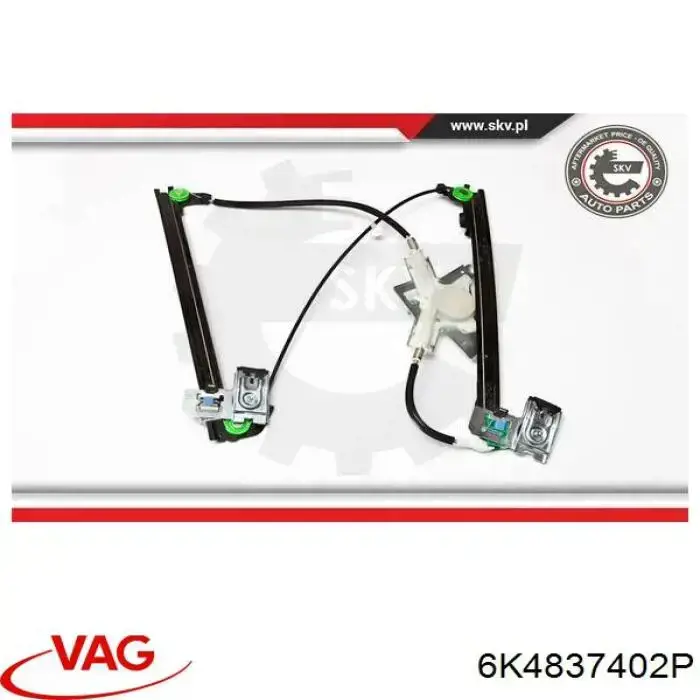 6K4837402P VAG механизм стеклоподъемника двери передней правой