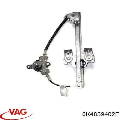 6K4839402F VAG mecanismo de acionamento de vidro da porta traseira direita