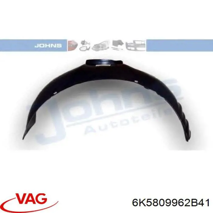 Правый подкрылок переднего крыла VAG 6K5809962B41 цена, от 11.58 USD