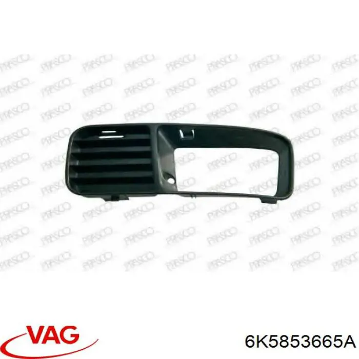  Решетка переднего бампера левая VAG 6K5853665A