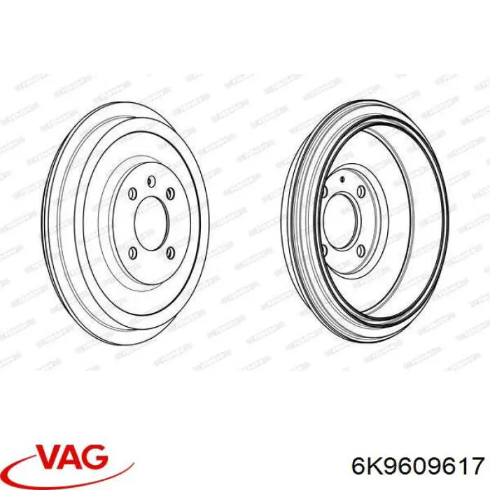 Задний барабан VAG 6K9609617