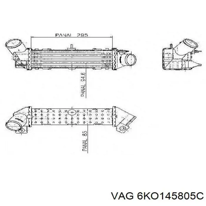 Интеркулер 6KO145805C VAG