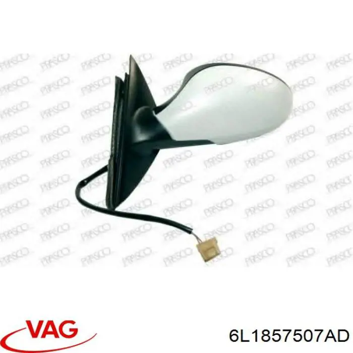 Левое боковое зеркало 6L1857507F01C VAG