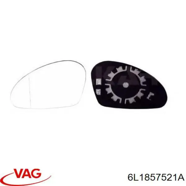 Зеркальный элемент водительского зеркала VAG 6L1857521A цена, от 8.05 USD