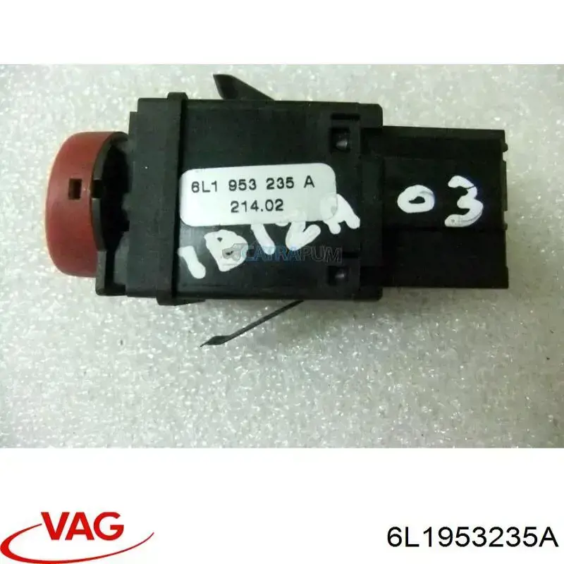  Botão de ativação do sinal de emergência Seat Ibiza III hatchback (6L1) (2002 - 2009) III