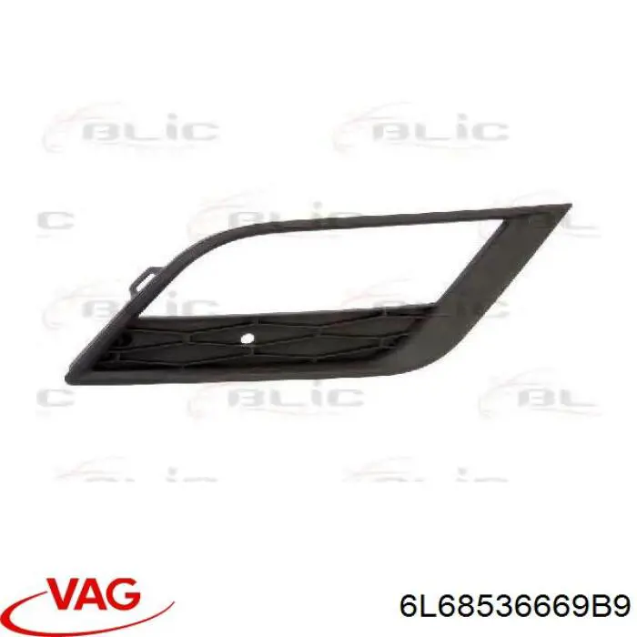Решетка переднего бампера, правая VAG 6L68536669B9 цена, от 15.17 USD