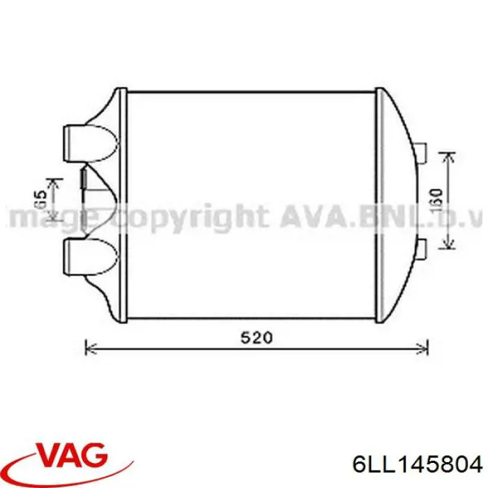 6LL145804 VAG Охладитель наддувочного воздуха