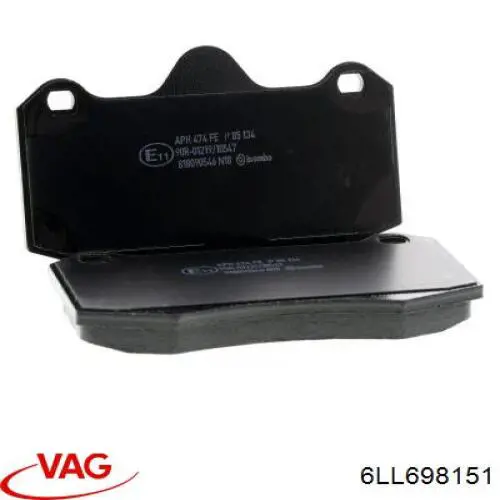 Передние тормозные колодки 6LL698151 VAG