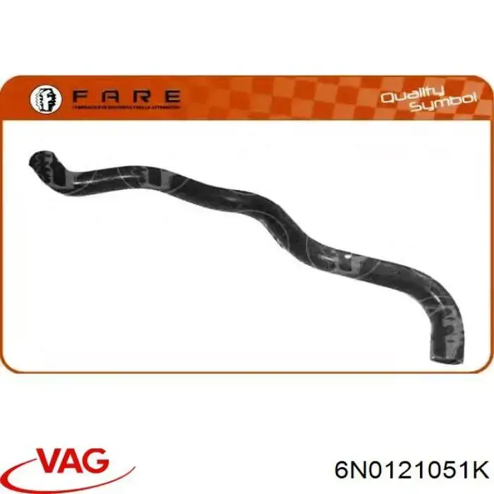 Шланг радиатора, нижний VAG 6N0121051K цена, от 19.30 USD