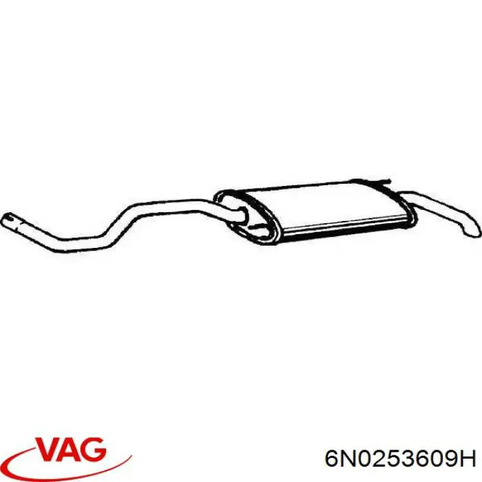 Выхлоп задний VAG 6N0253609H цена, от 81.05 USD