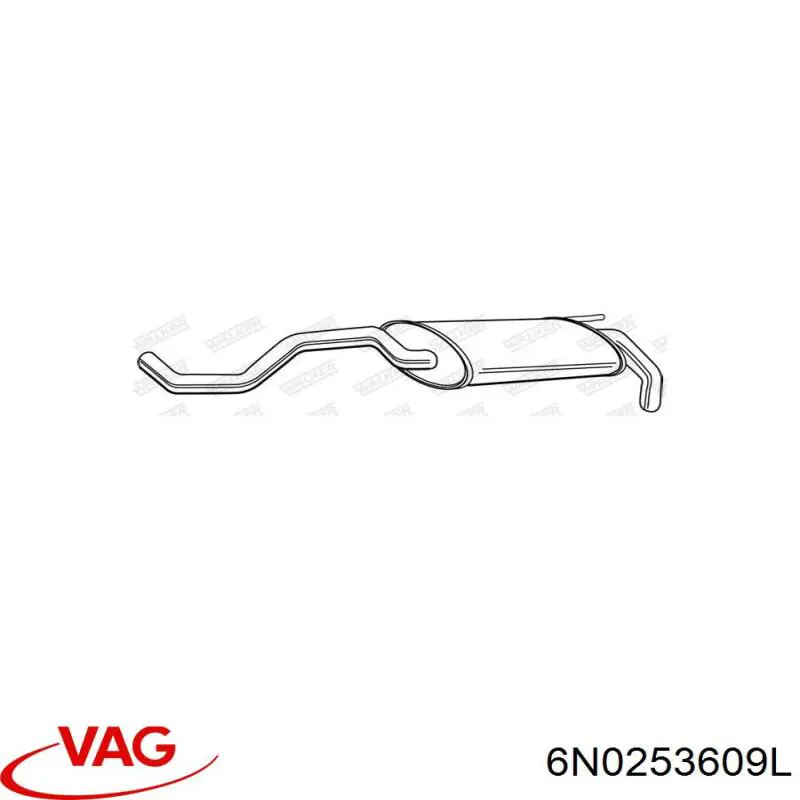 Выхлоп задний VAG 6N0253609L цена, от 52.57 USD