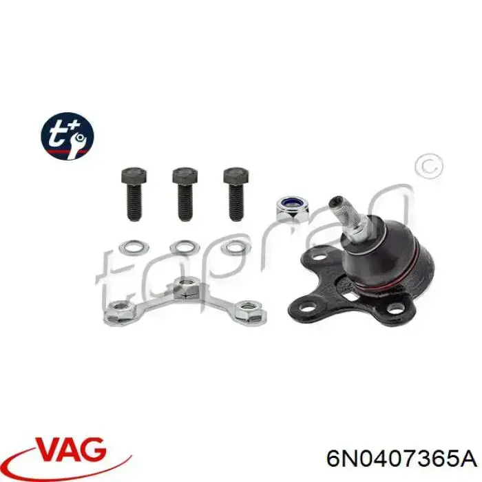 Купить 6N0407365A VAG Шаровая опора, нижняя, правая