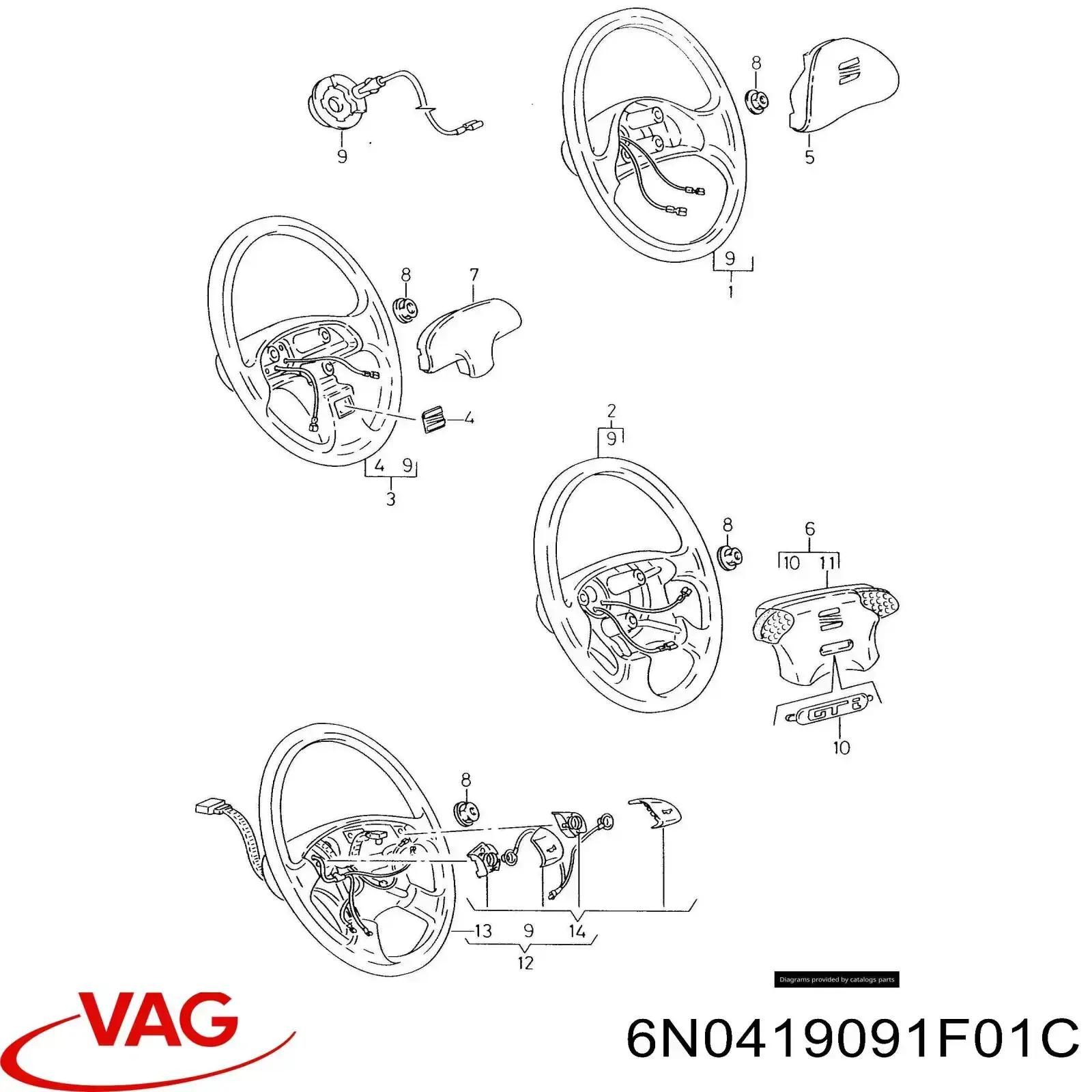 Volante para Volkswagen Caddy (9K9)