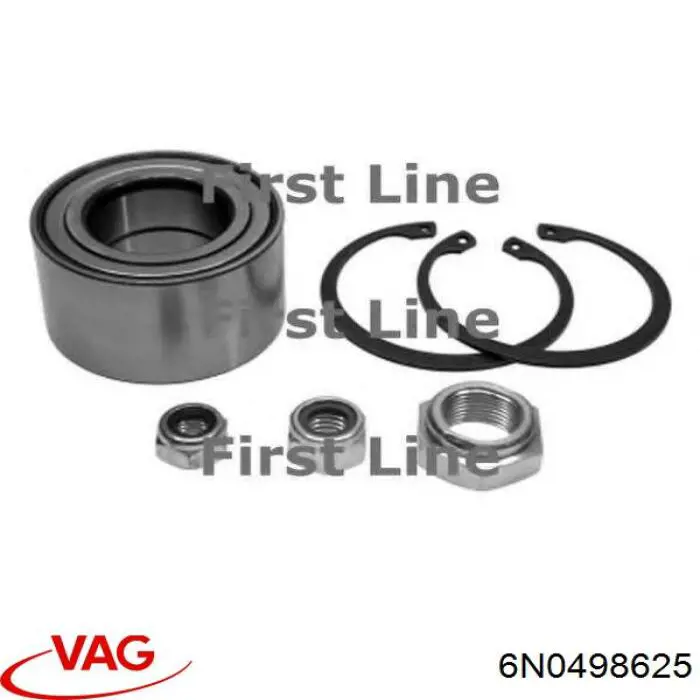 Комплект подшипника ступицы колеса VAG 6N0498625 цена, от 13.71 USD