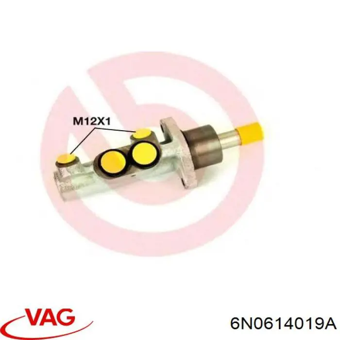 Цилиндр главный тормоза (гидротормозов) VAG 6N0614019A цена, от 54.17 USD
