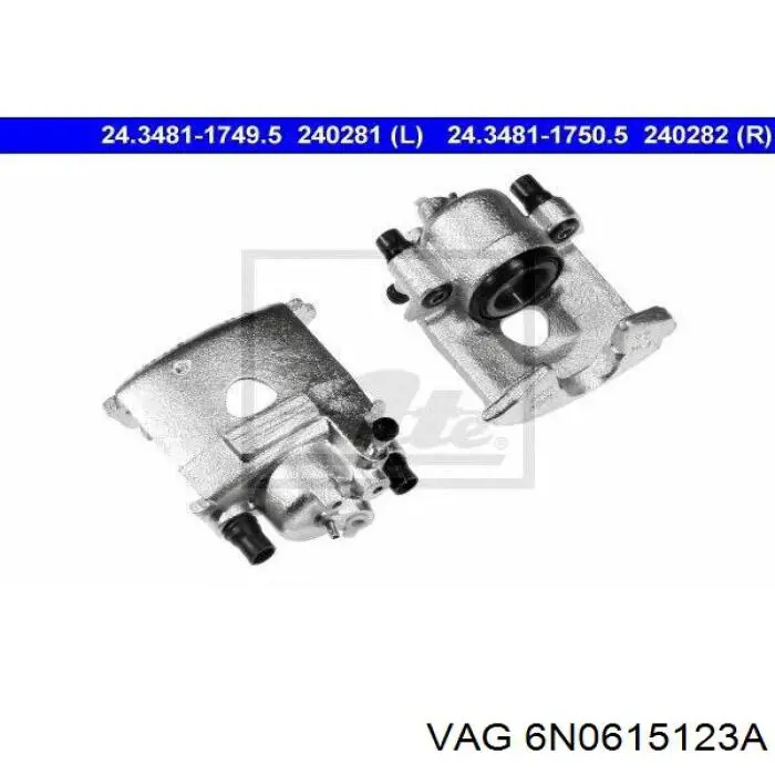 Суппорт тормозной передний левый 6N0615123A VAG