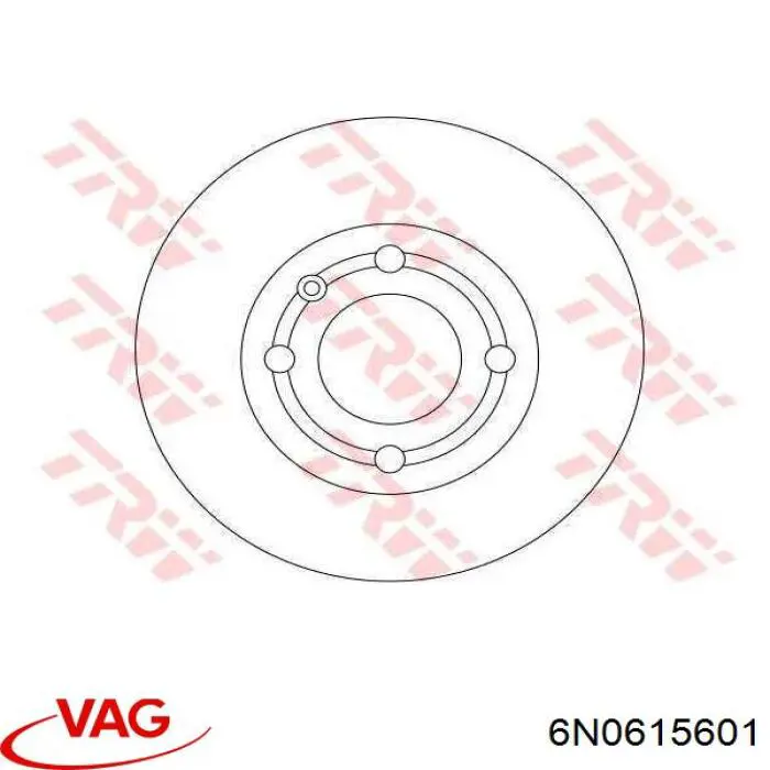 6N0615601 VAG диск тормозной задний